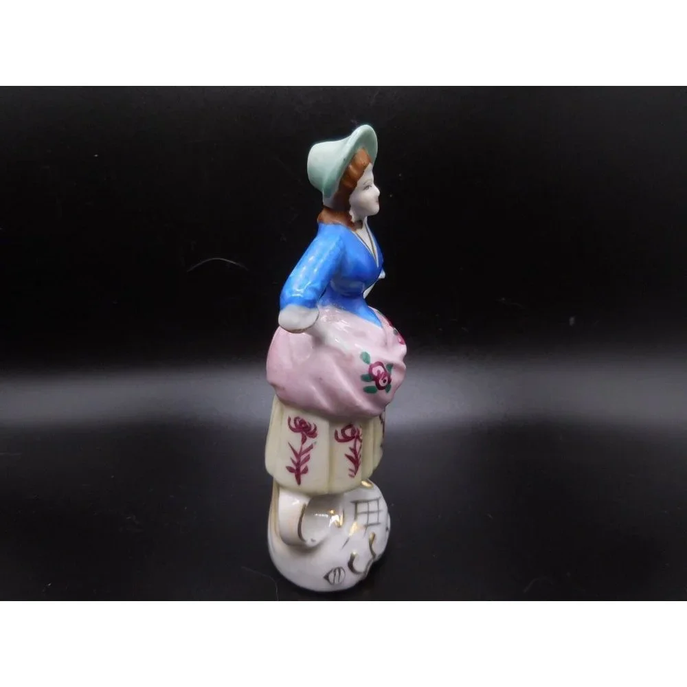 Occupied Japan Victorian Woman‎ with Floral Dress 5